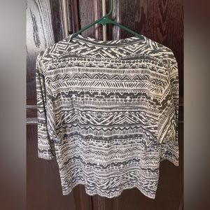 Black and White Blouse